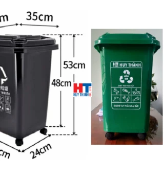 Thùng Rác 30 Lít - Bánh Xe