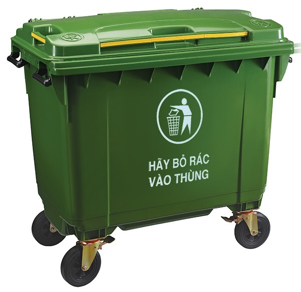 Thùng Rác 660 Lít (Có Bánh Xe)
